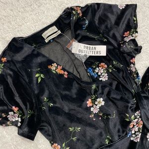 Urban Outfitters floral velvet mini dress
